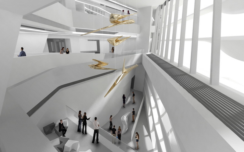 「賽馬會創新樓」建成後，可提供一萬五千平方米的實用樓面面積，大樓內將設有設計博物館、展覽空間及公用觀景廳。 