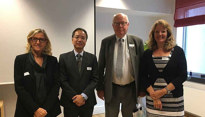 Representatives of the four universities under this Europe-Hong Kong collaboration.