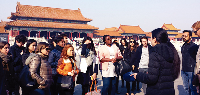 In the Beijing and Shanghai tour, students learn the evolving nature of hospitality in the Chinese mainland.
