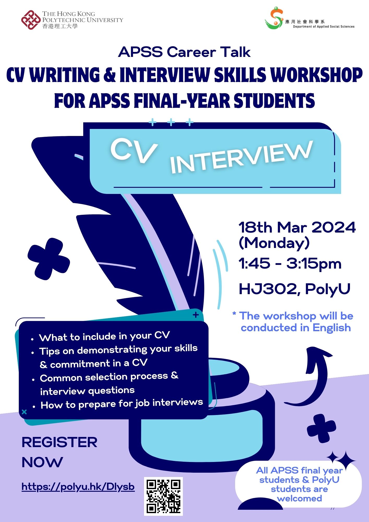 CV Writing and Interview Skills Workshop for APSS final-year students