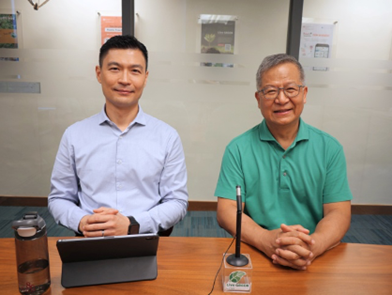 Mr Leung joins PolyU Head of Campus Sustainability Mr Joseph Chan in a webinar