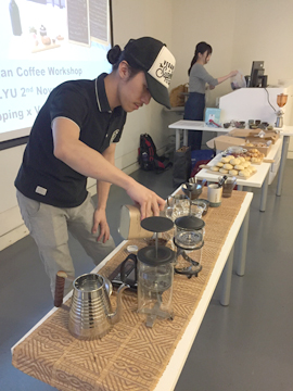 Vegan coffee brewing skills were discussed during the workshop