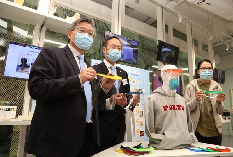 PolyU designs a new 3D-printed face shield to fulfil the imminent needs of medical personnel