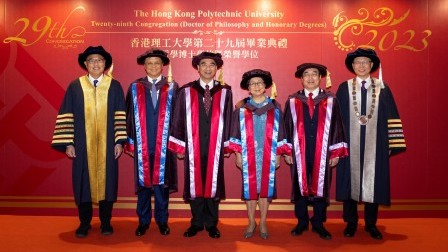 Five distinguished personalities conferred honorary doctorates at the 29th Congregation