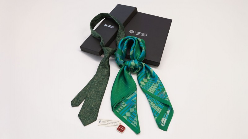 The exquisite collection of ties and scarves