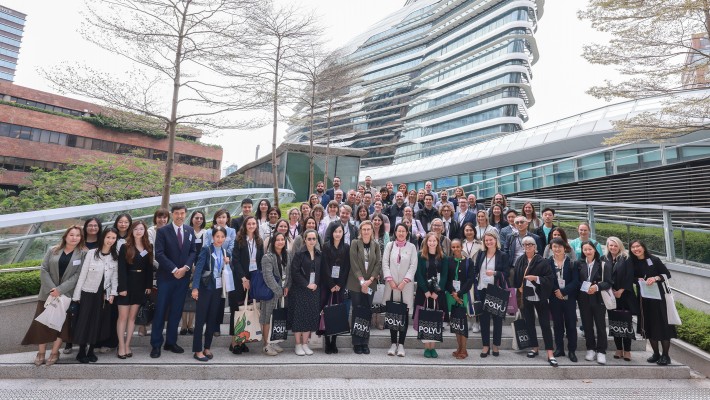 The international delegation visited PolyU’s Industrial Centre and Jockey Club Innovation Tower during the Hong Kong Partners Week 2024.