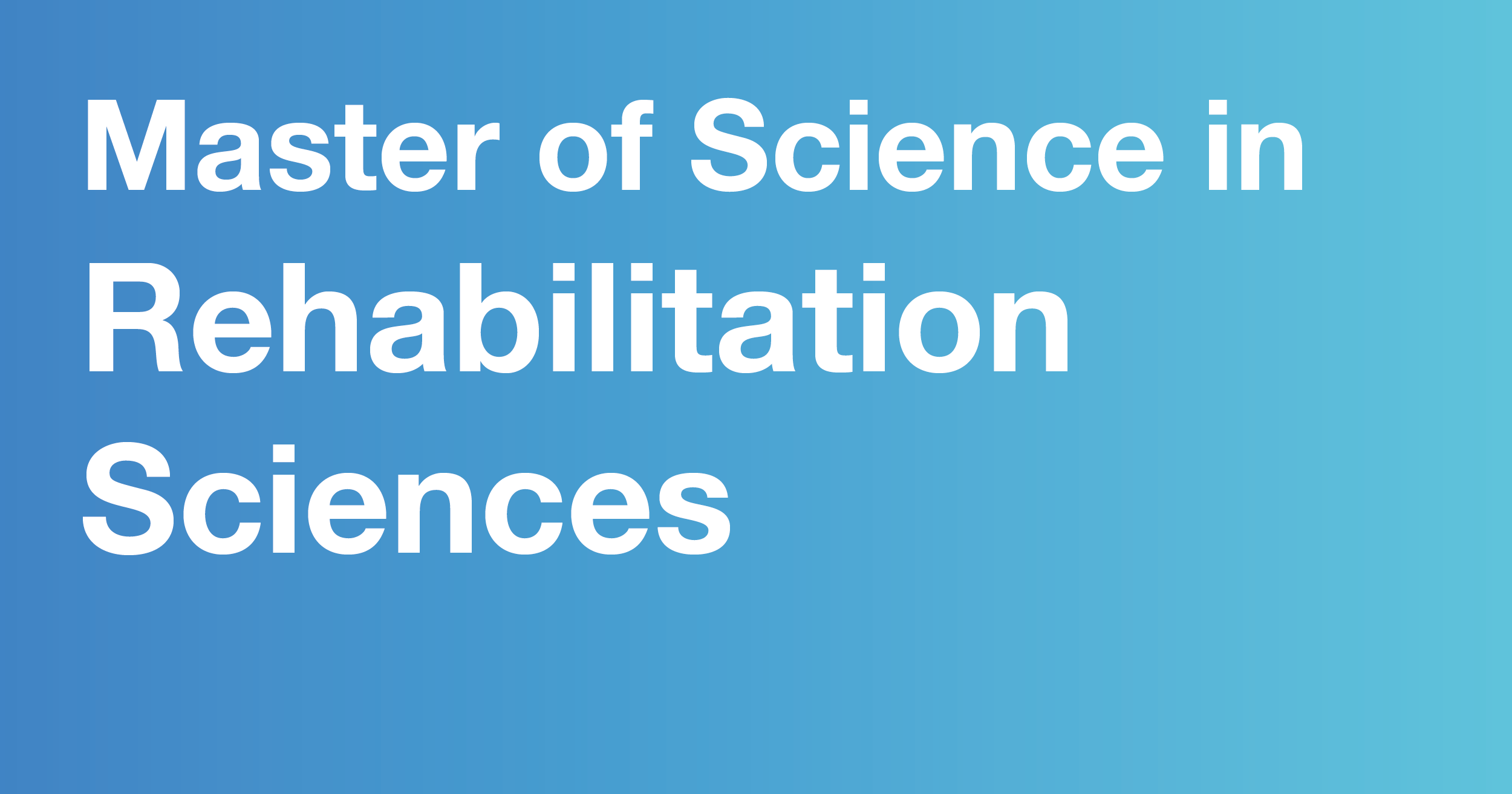 MSc Programme | Department Of Rehabilitation Sciences